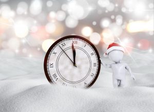 Schneemann mit Wecker